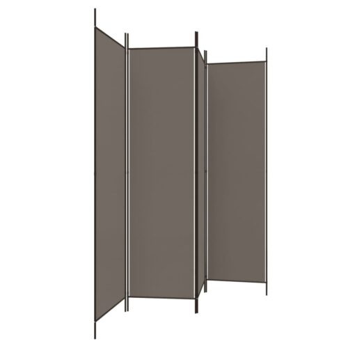4-Panel Room Divider Anthracite 200x220cm Fabric - Image 4