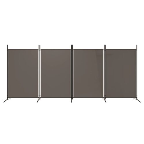 4-Panel Room Divider Anthracite 346x180cm Fabric - Image 3