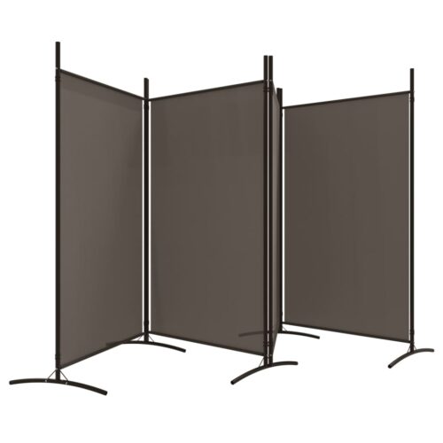 4-Panel Room Divider Anthracite 346x180cm Fabric - Image 4