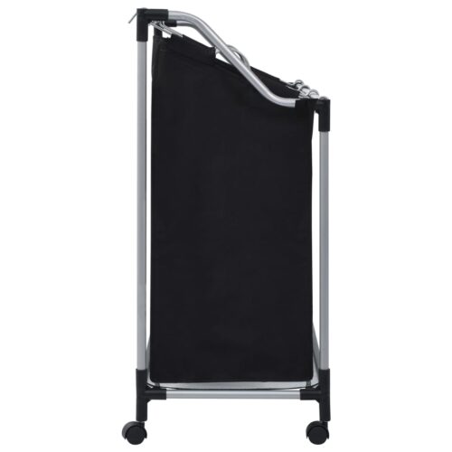 Laundry Sorter with 3 Bags Black Steel - Image 3