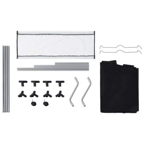 Laundry Sorter with 3 Bags Black Steel - Image 6