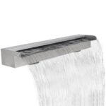 Rectangular Waterfall Pool Fountain Stainless Steel 90cm