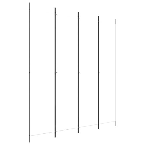 4-Panel Room Divider White 200x220cm Fabric - Image 2