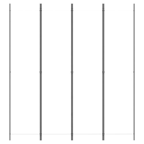 4-Panel Room Divider White 200x220cm Fabric - Image 3