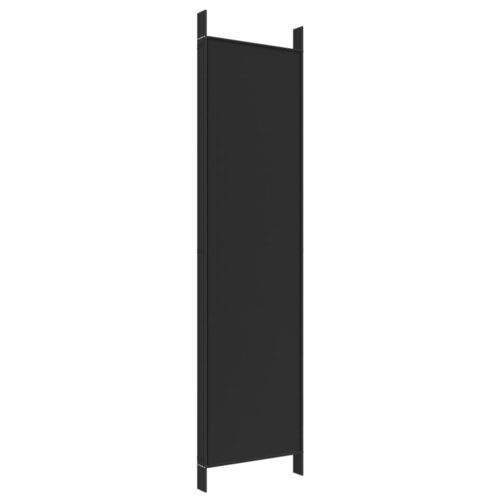 5-Panel Room Divider Black 250x200cm Fabric - Image 6