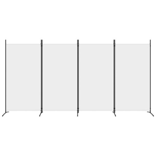 4-Panel Room Divider White 346x180cm Fabric - Image 3