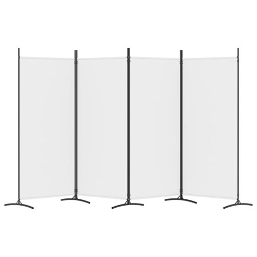 4-Panel Room Divider White 346x180cm Fabric - Image 4