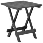 Folding Garden Table Anthracite 45x43x50cm Plastic