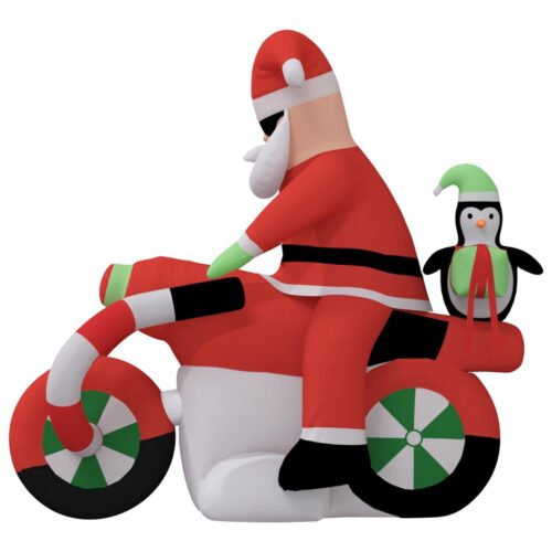 Christmas Inflatable Santa on Motorcycle LED 158cm - Image 4