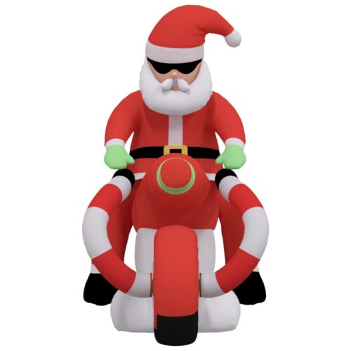Christmas Inflatable Santa on Motorcycle LED 158cm - Image 5