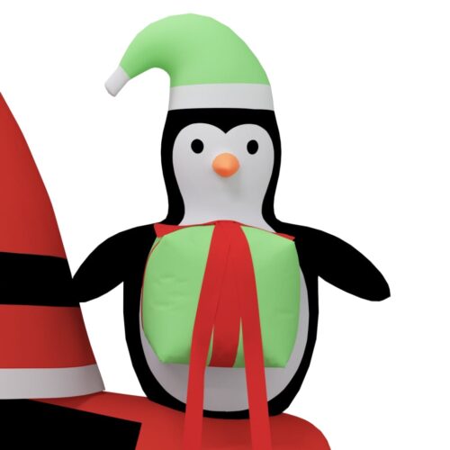 Christmas Inflatable Santa on Motorcycle LED 158cm - Image 6