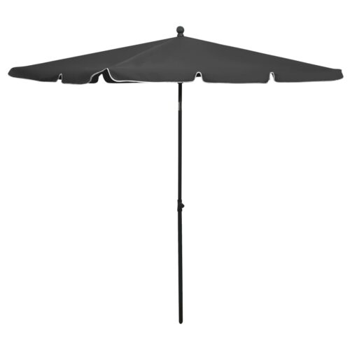 Garden Parasol with Pole 210x140cm Anthracite