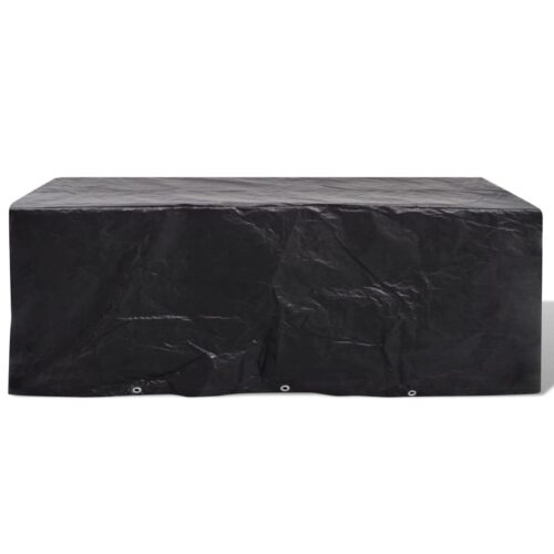 Garden Furniture Covers 2pcs 8 Person Poly Rattan Set 10 Eyelets 229x113cm - Image 3