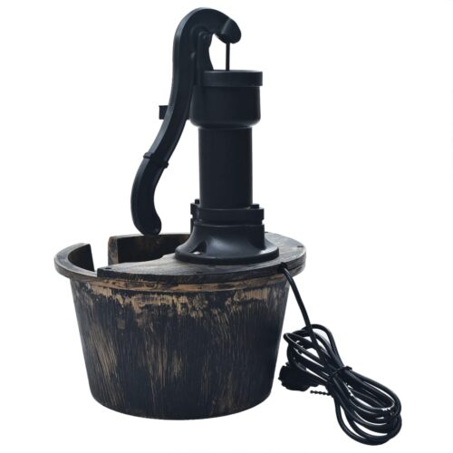 Garden Water Fountain Barrel with Pump - Image 4