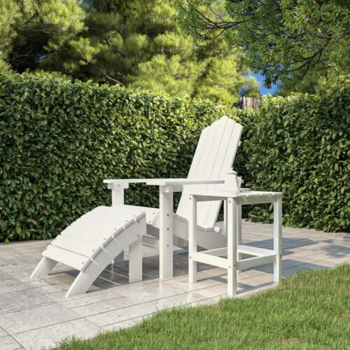 Garden Adirondack Table White 38x38x46cm HDPE - Image 3