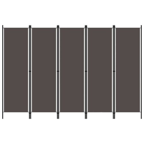 5-Panel Room Divider Anthracite 250x180cm