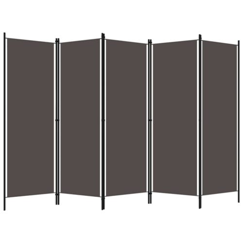 5-Panel Room Divider Anthracite 250x180cm - Image 2
