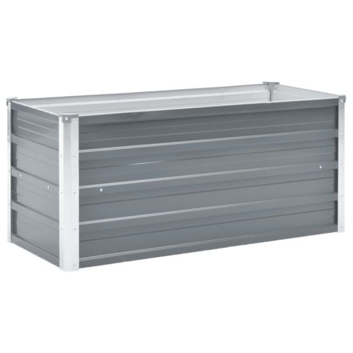 Garden Raised Bed Galvanised Steel 100x40x45cm Grey