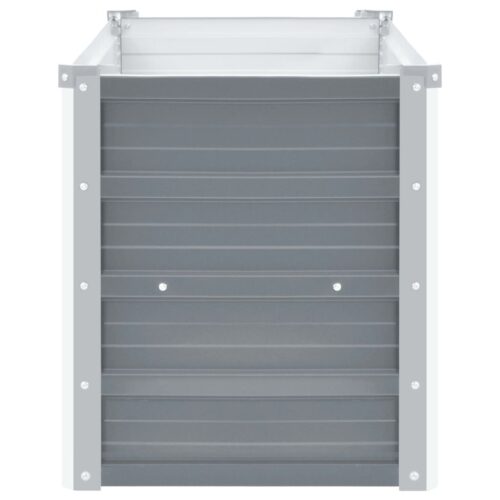 Garden Raised Bed Galvanised Steel 100x40x45cm Grey - Image 5
