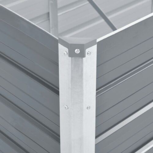 Garden Raised Bed Galvanised Steel 100x40x45cm Grey - Image 6