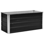 Garden Raised Bed Anthracite 100x40x45cm Galvanised Steel