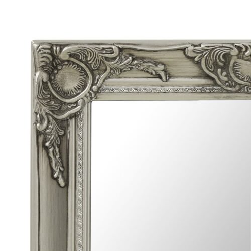 Wall Mirror Baroque Style 60x40cm Silver Living Dining Room Hallway Accent Decor - Image 4