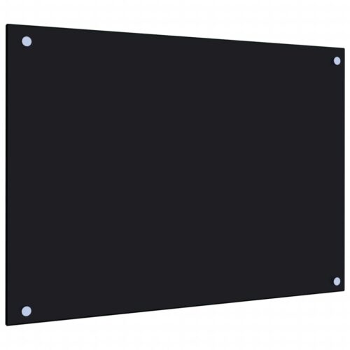 Kitchen Backsplash Black 70x50cm Tempered Glass