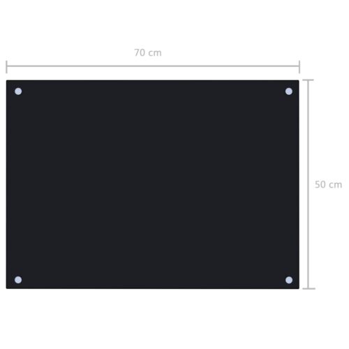 Kitchen Backsplash Black 70x50cm Tempered Glass - Image 7