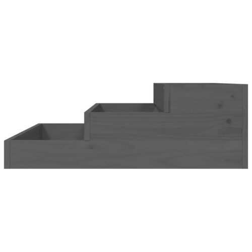 Planter Grey 78x78x27cm Solid Wood Pine - Image 5