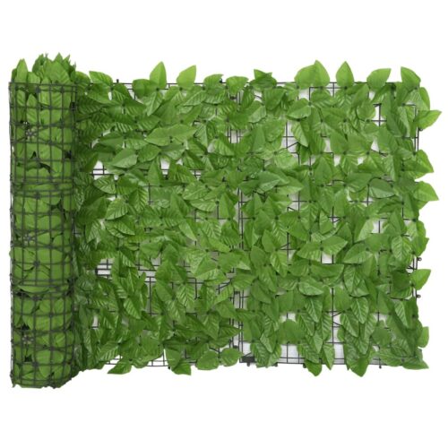 Balcony Screen with Green Leaves 500x75cm