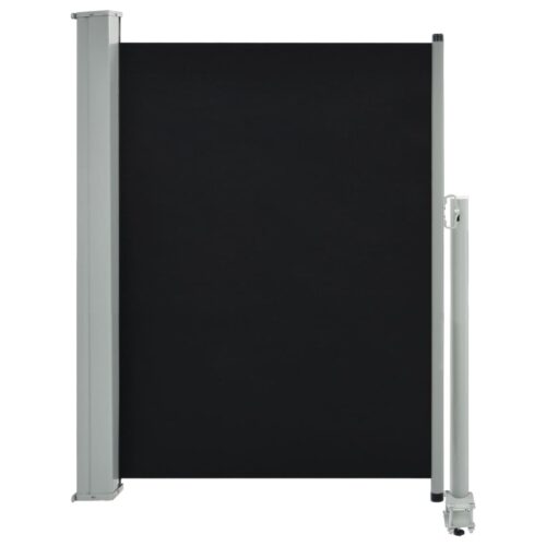 Patio Retractable Side Awning 100 x 300cm Black - Image 2
