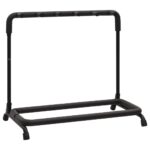 Folding Guitar Stand with 5 Sections Black 74x41x66cm Steel