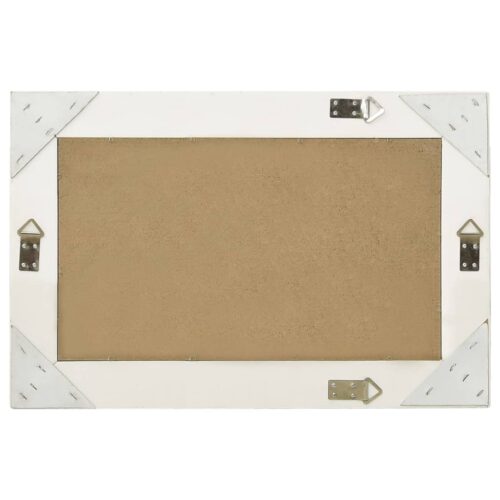 Wall Mirror Baroque Style 60x40cm White - Image 3
