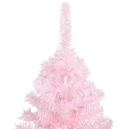 Artificial Christmas Tree Xmas Decor with Stand Pink 180cm PVC - Image 2
