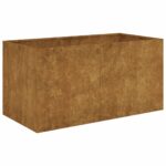 Raised Garden Bed Flowers Herbs Vegetables Box Pot Planter Rustic Corten Steel