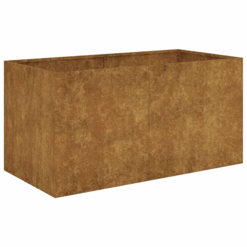 Raised Garden Bed Flowers Herbs Vegetables Box Pot Planter Rustic Corten Steel