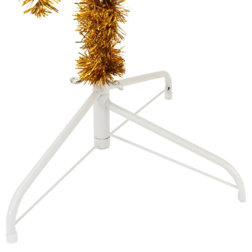 Artificial Half Christmas Tree with Stand Gold 210cm PET - Image 4