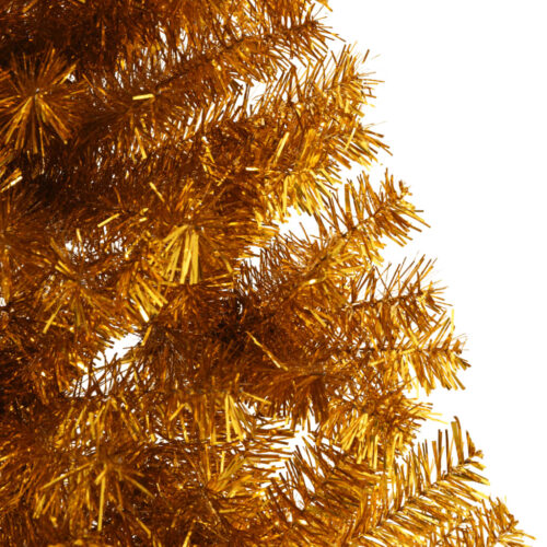 Artificial Half Christmas Tree with Stand Gold 210cm PET - Image 6