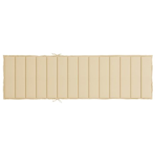 Sun Lounger Cushion Beige 200x60x3cm Oxford Fabric - Image 5