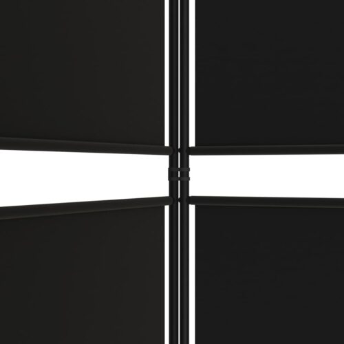 5-Panel Room Divider Black 250x220cm Fabric - Image 7