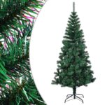 Artificial Christmas Tree with Iridescent Tips Green 210cm PVC