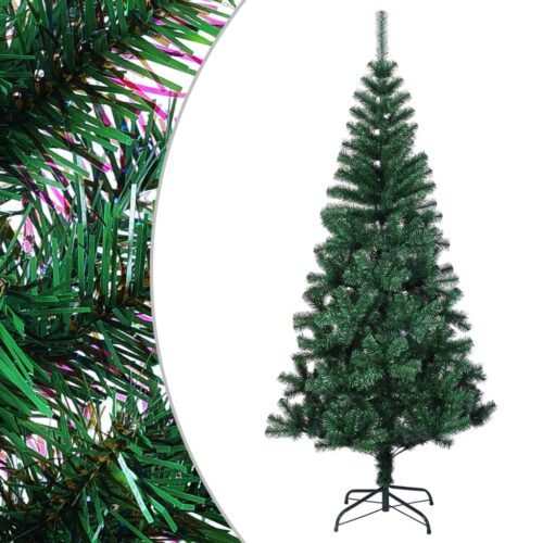 Artificial Christmas Tree with Iridescent Tips Green 210cm PVC