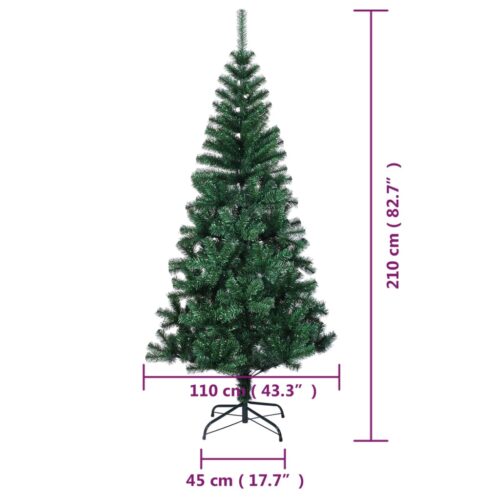 Artificial Christmas Tree with Iridescent Tips Green 210cm PVC - Image 7