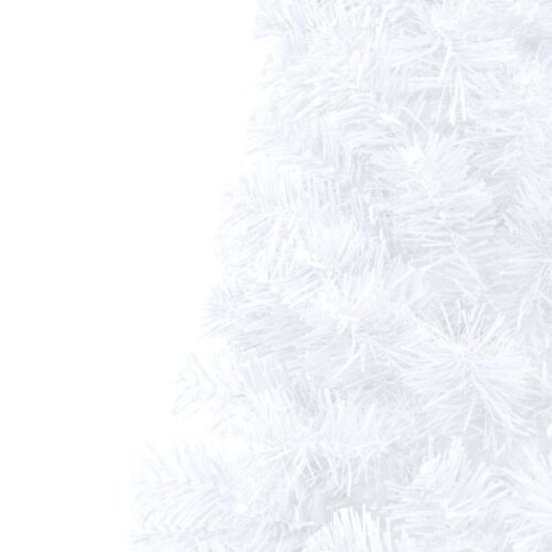 Artificial Half Christmas Tree with Stand White 210cm PVC - Image 5