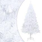 Artificial Christmas Tree with Thick Branches White 150cm PVC