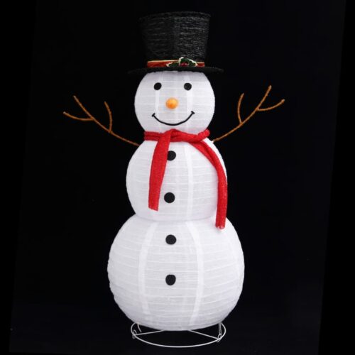 Decorative Christmas Snowman Figure LED Luxury Fabric 120cm - Image 4