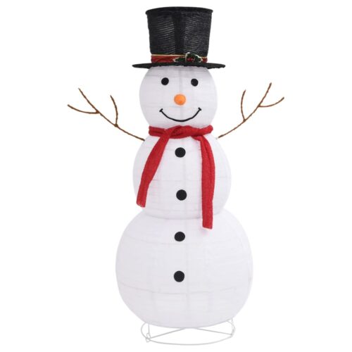 Decorative Christmas Snowman Figure LED Luxury Fabric 120cm - Image 5