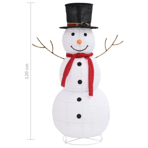 Decorative Christmas Snowman Figure LED Luxury Fabric 120cm - Image 8