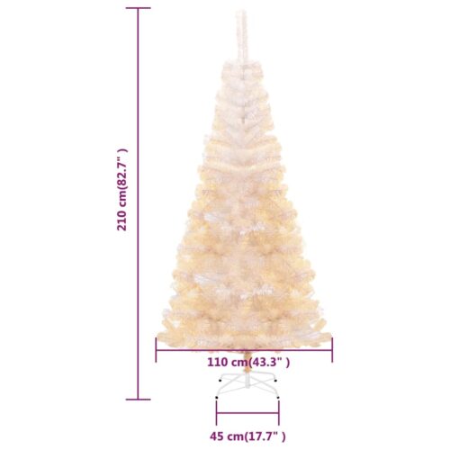 Artificial Christmas Tree with Iridescent Tips White 210cm PVC - Image 6