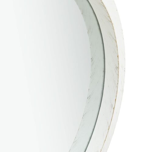 Wall Mirror with Strap 50cm White - Image 3